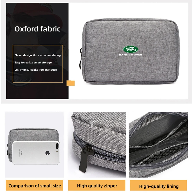 Digital Product Organiser Three Layer Charging Cable Storage Storage Bag For Land Rover Freelander L2 LF Range Rover Evoque 3 4