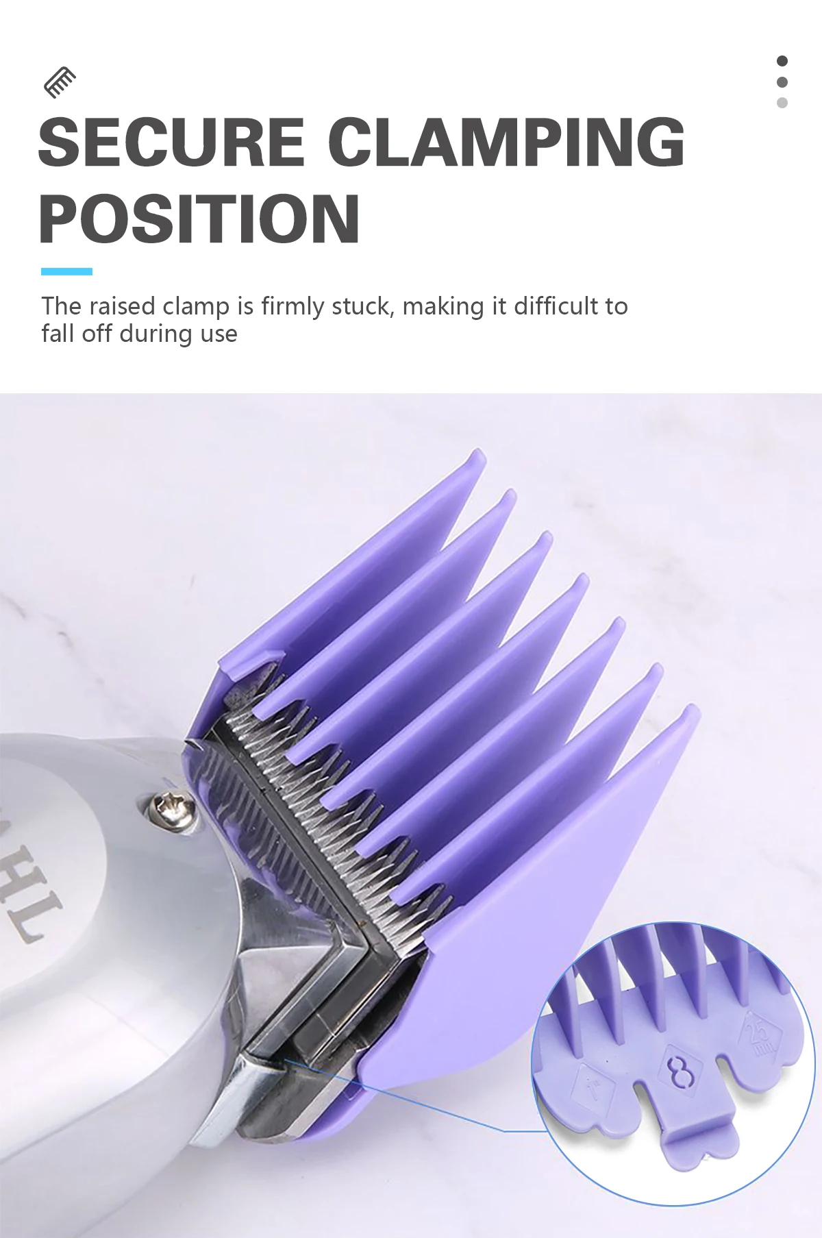 Verschiedene Größen Haarschneidemaschinen-Schutz, Friseurzubehör, professioneller Trimmer-Aufsatz, Begrenzungskämme, Ersatzschutz, 10-teiliges Set – Detail 7