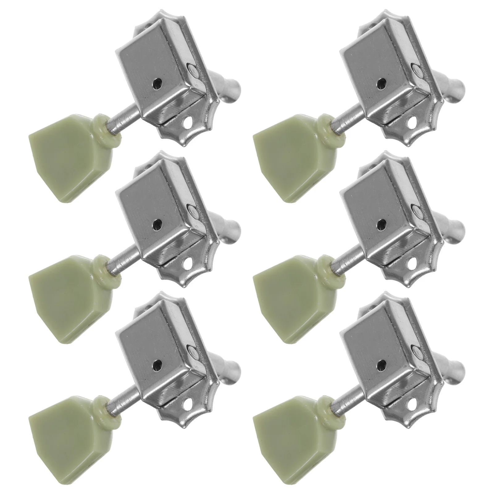 

6pcs Guitar Pegs Metal Electric Acoustic Tuners Jade Buttons Accessories Sturdy Craftsmanship Finer Tuning Greater Stability