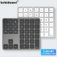 2.4Ghz Bluetooth Numeric Keypad K35 Wireless Number Pad USB C Rechargeable Keyboard Digital Keyboard for IOS Android Windows