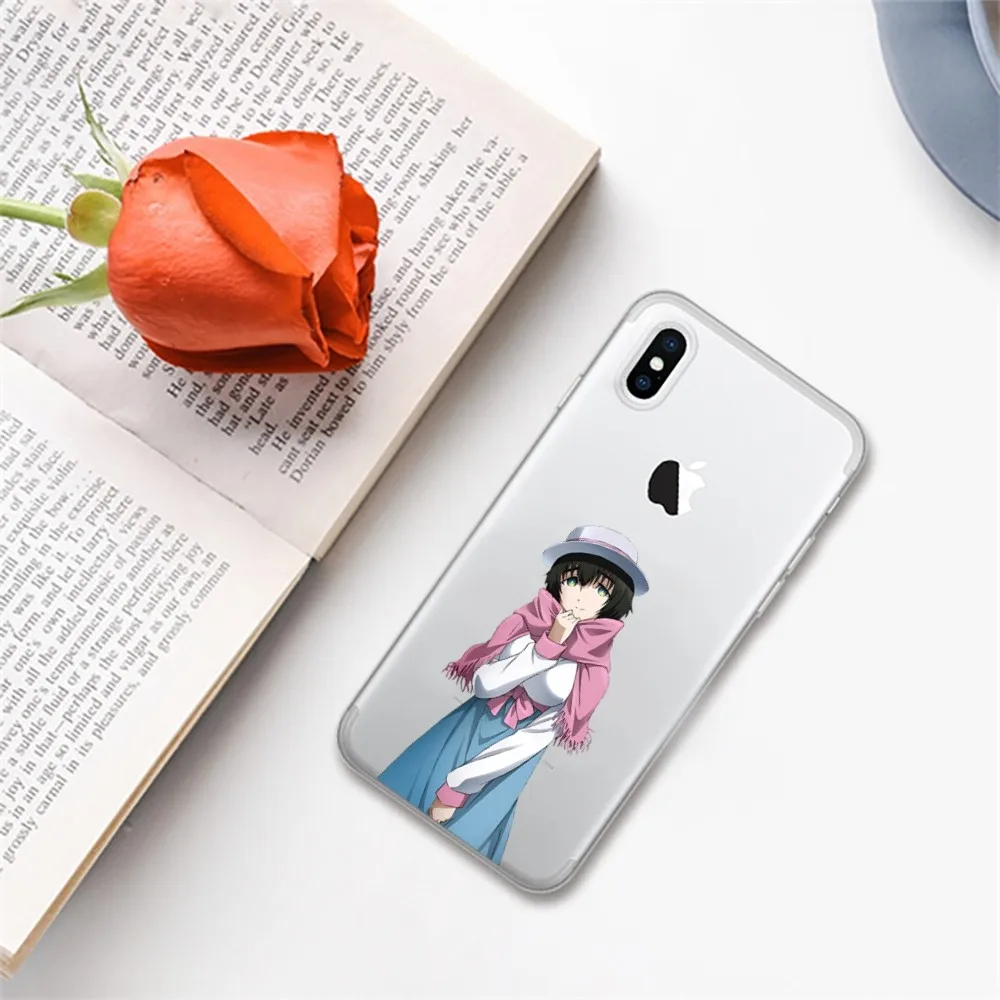 Steins Gate Okabe Anime Phone Case for iPhone 16 15 8 7 6 6S Plus X SE XR XS 14 11 12 13 Mini Pro Max Mobile Case