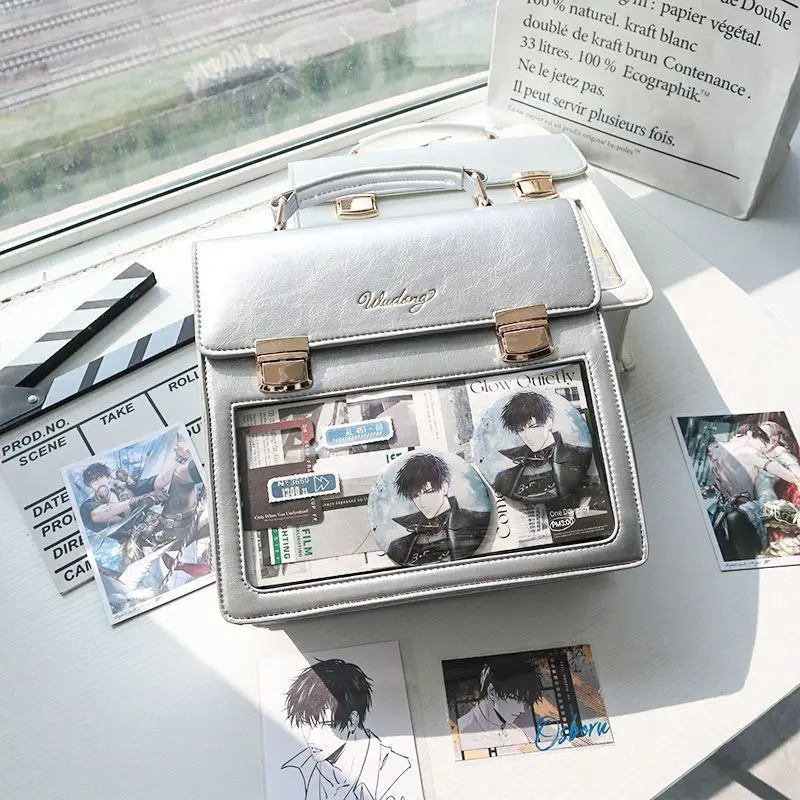 New JK Ita Mochila Transparent Mochilas Bags Mujer Shoulder Crossbady School Backpack Women Fashion Display Handbag Bolsa