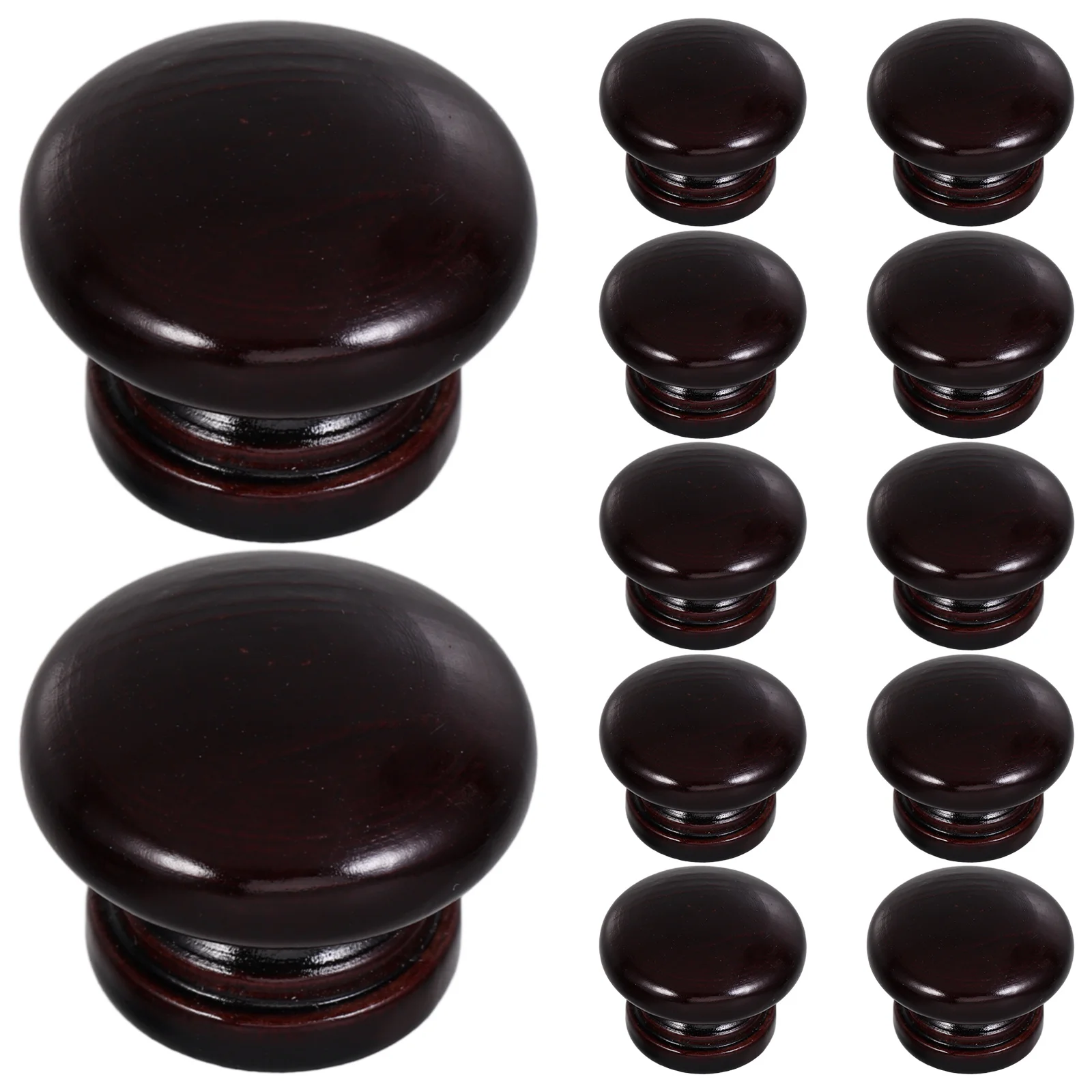 

12Pcs Wooden Dresser Drawer Knobs Retro Style Cabinet Handles Scratch Resistant Easy Mount Long Service Life Home Improvement