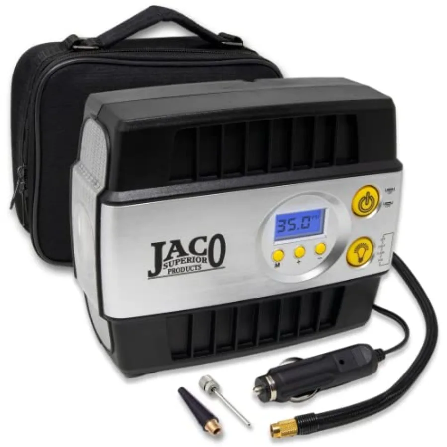 

JACO SmartPro 12V Tire Inflator Air Compressor - Portable Automatic Digital Tire Pump 12-volt DC