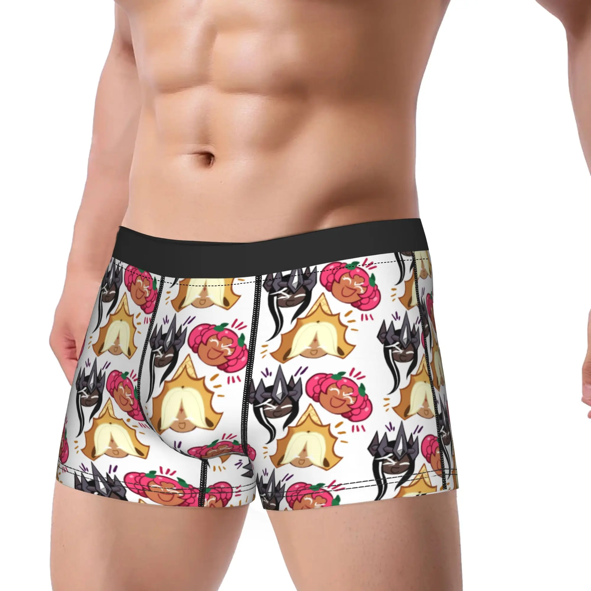 Cookie Run KingdomAncient Three Laughing  Man Underwear  Boxer Briefs Shorts Panties Sexy Breathable Underpants for Male S-XXL
