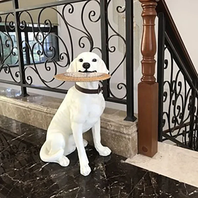 

Nordic Room Decor Large Dog Statue Living Room Home Decoration Accessories Simulation Animal Sculptures and Figurines