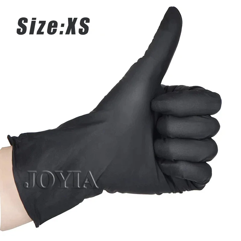 Disposable Gloves XS Latex Powder Free Nitrile Vinyl Glove Extra Small Hands For Woman Girl Kids One Time Use Pink Black 100pcs