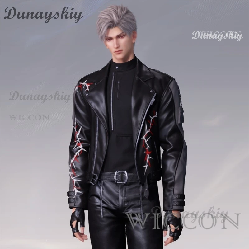 Sylus Cosplay Outfits Costumes: New Items Kid Costume Love and Deepspace Women Anime Woman Leather Jacket Whole Halloween Party