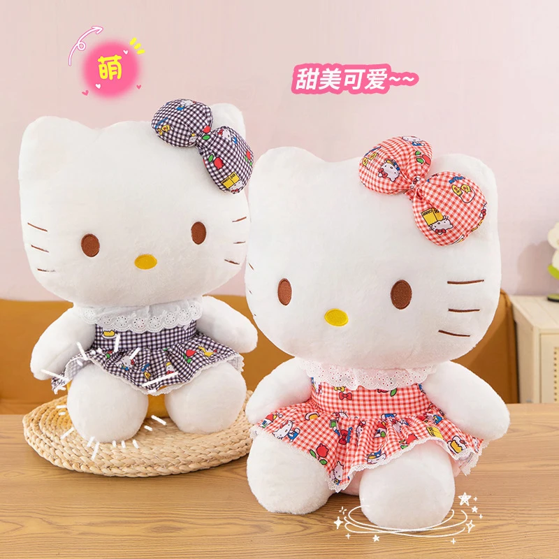 

Kawaii Sanrio Plush Toy Cute Hello Kitty Stuffed Doll for Kids Birthday Gift Soft Cuddly Kawaii Plushie Childrens Gift Idea