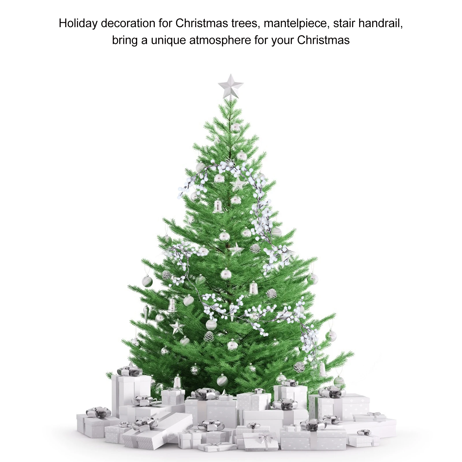 

Christmas Rattan Decoration Pine Branch Cane Simulated Eco-Friendly Home Decorative Garland Props For Tree