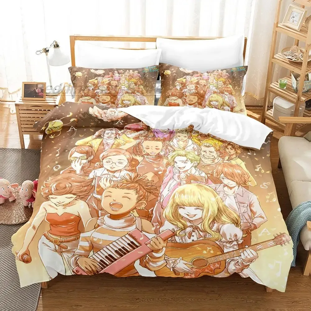 New Carole & Tuesday Bedding Set Single Twin Full Queen King Size Bed Set Aldult Kid Bedroom Duvetcover Sets Anime Bed Sheet Set