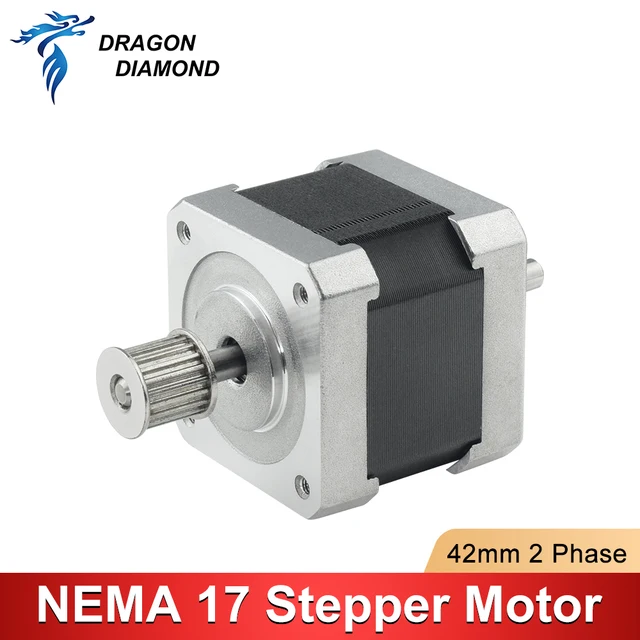 Nema 17 2-fazowy silnik krokowy K40 0,6A 42mm 4-odprowadzeniowy do drukarki 3D do grawerowania CO2 frezowanie drukarki 3D