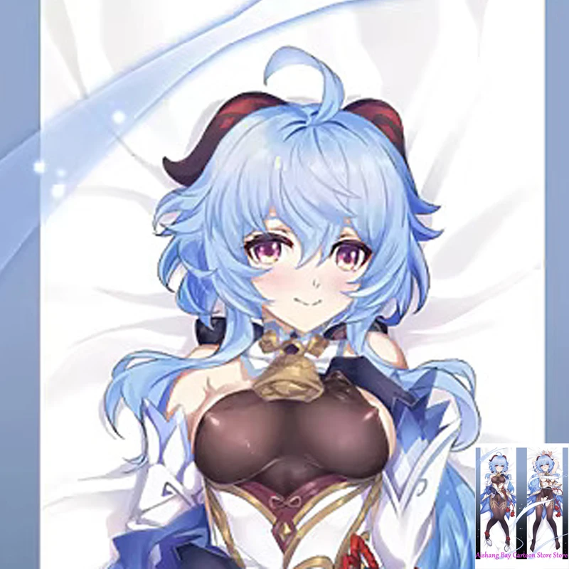 

Dakimakura Anime Pillow Cover Genshin Impact Ganyu Double Sided Print Life-size Body Decoration