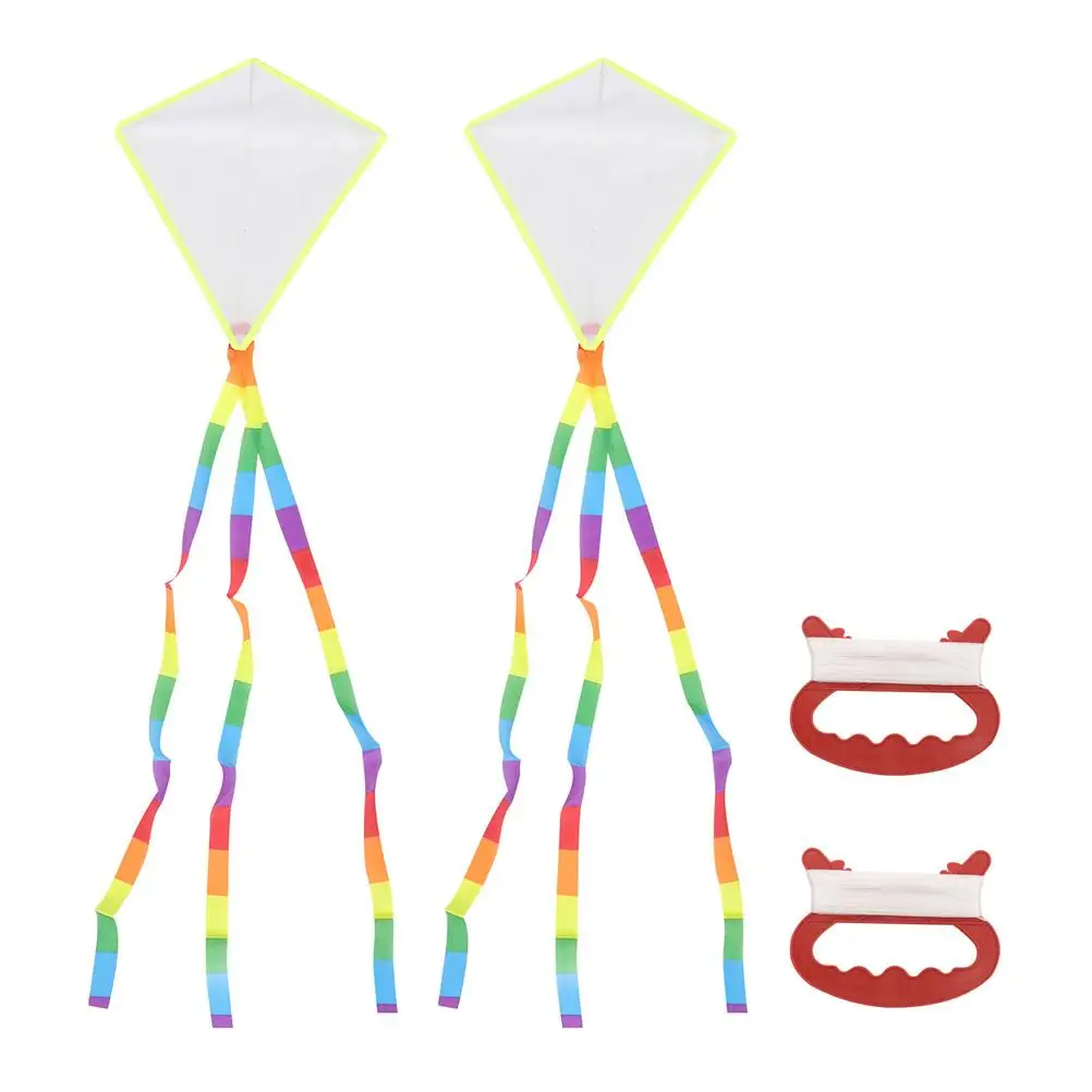 Cometa en blanco para niños, tablero de línea de 30M, Mini enseñanza hecha a mano, suministros de pintura para colorear, juguete para exteriores, interesante, deportes de cometa en blanco