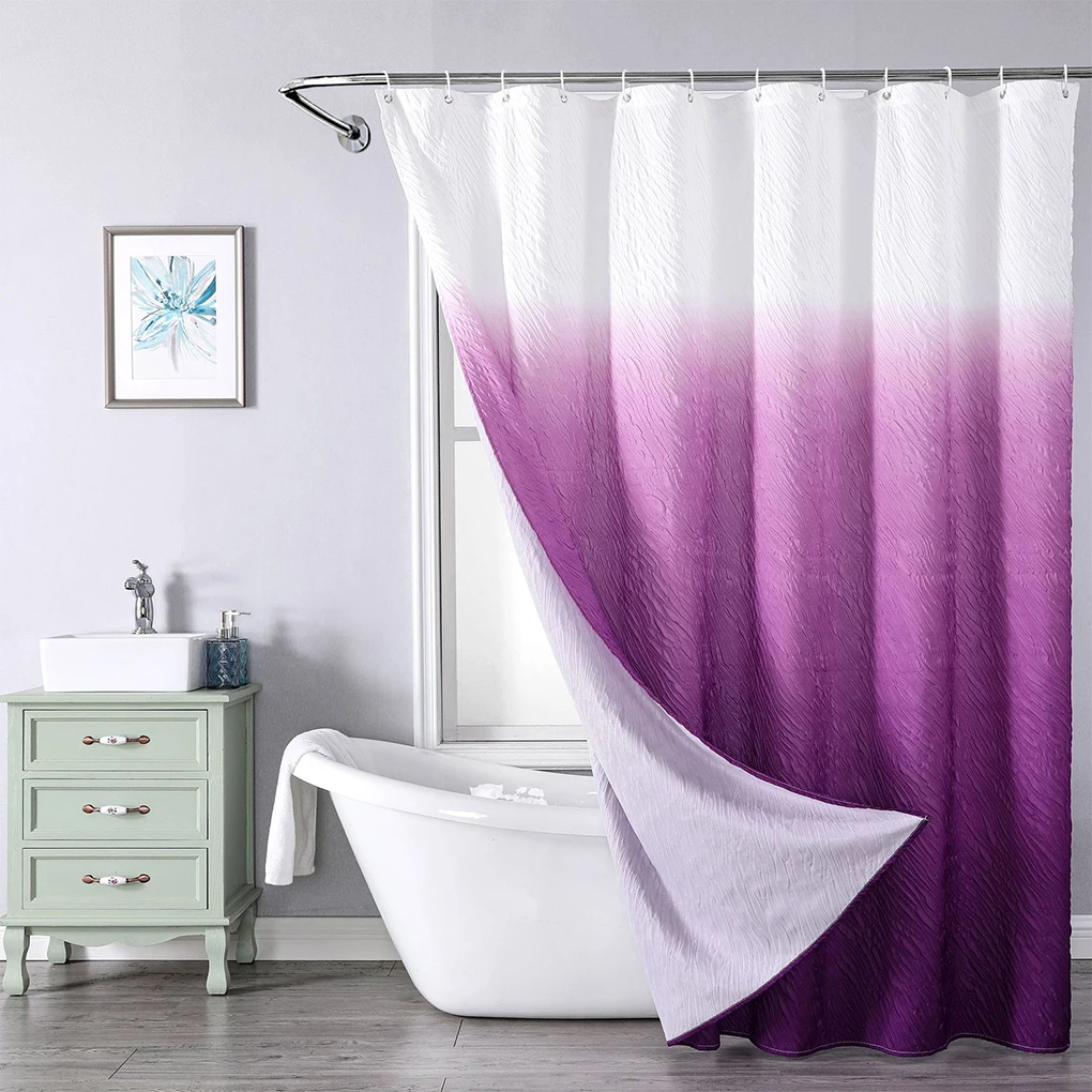 Draping Effect And Non -through PEVA Shower Curtain Hygienic Exquisite Craft Privacy Protected Mould Proof Extra Thick