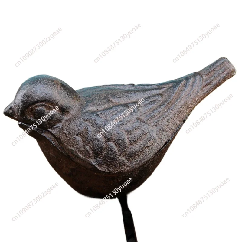Antique Rustic Cast Iron Bird Key Hider European Farm House Accents Handmade Home Tabletop Metal Ainimal Figurine Trinket Box