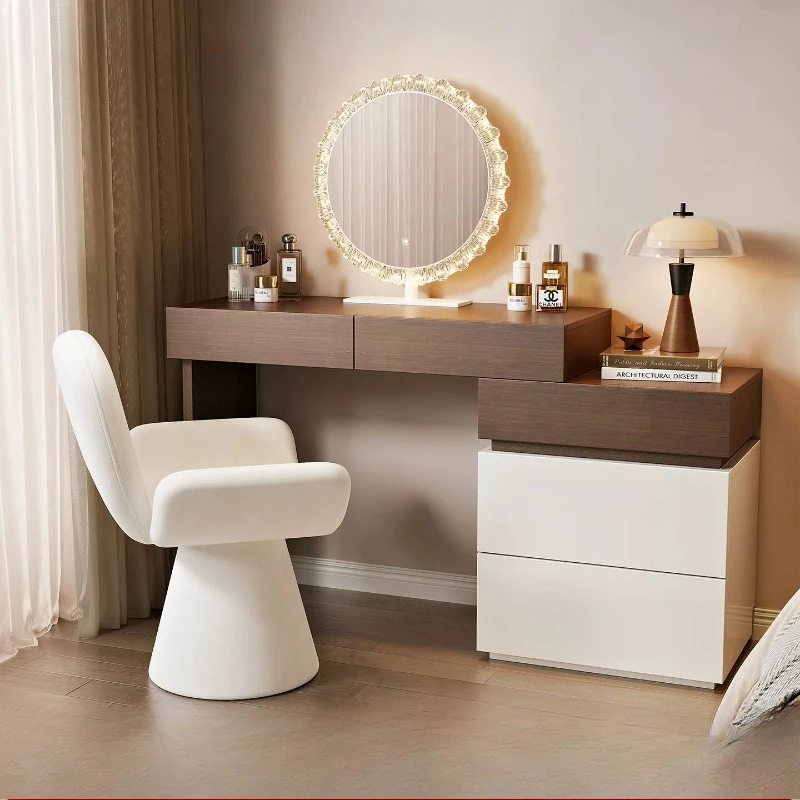 Square Nightstand Vanity Desk Organizers Modern Wooden Italian Hotel Vanity Desk Bedroom Storage Toaletka Z Lustrem Furniture