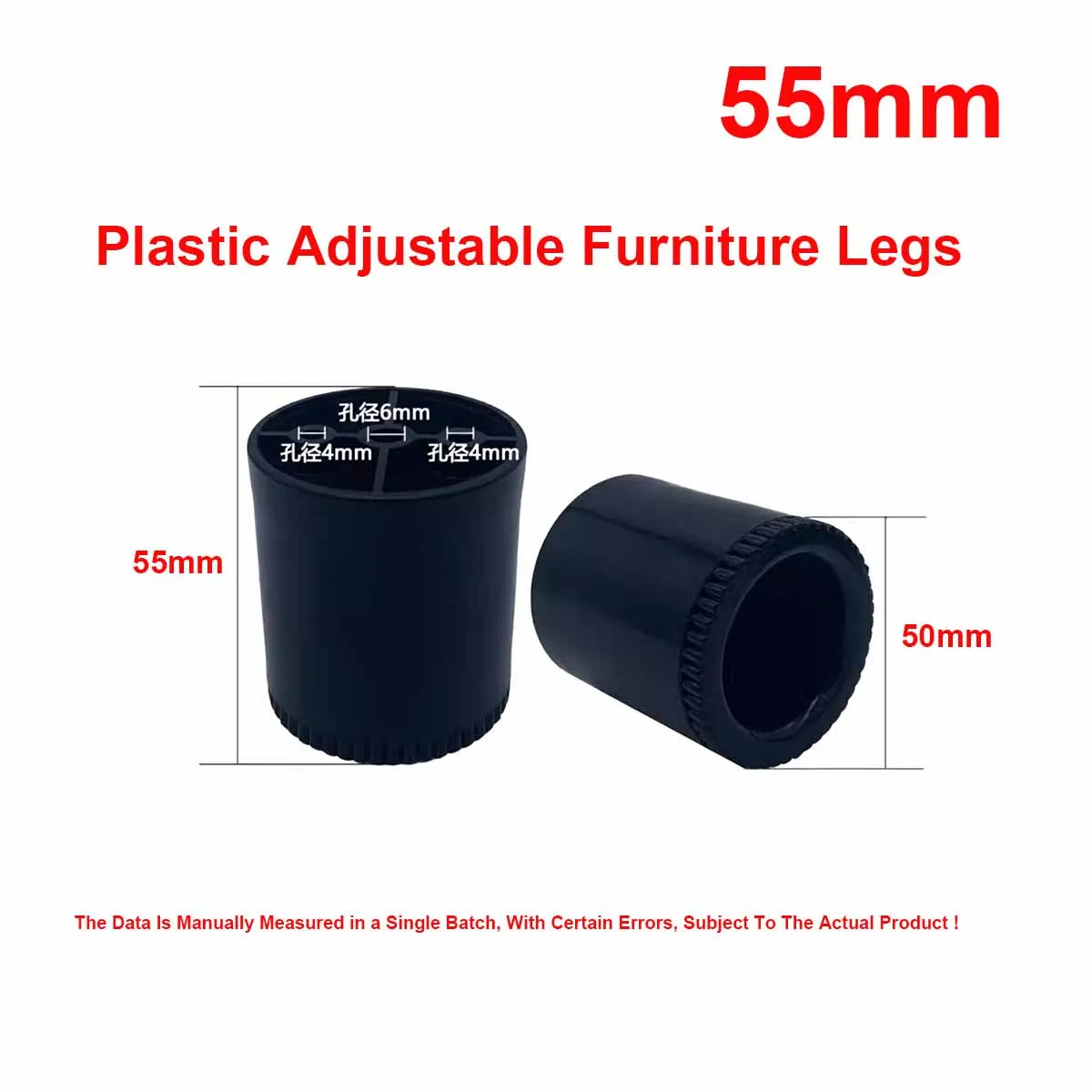 ABS Plastic Adjustable Foot Pad Simple Sofa Tv Cabinet Bedside Table Furnitur Leg Base Support Foot