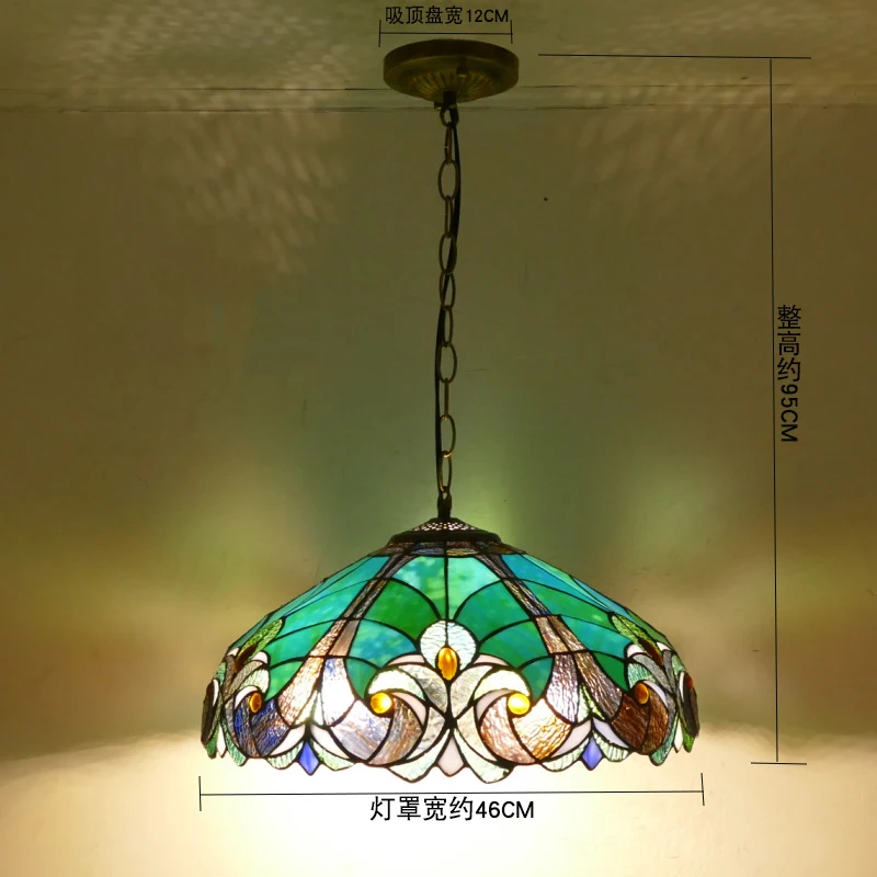 Tiffany uva manchado vidro luzes pingente, vintage Mediterrâneo Hanglamp, sala de estar decoração, pendurado lâmpada, suspensão luminária