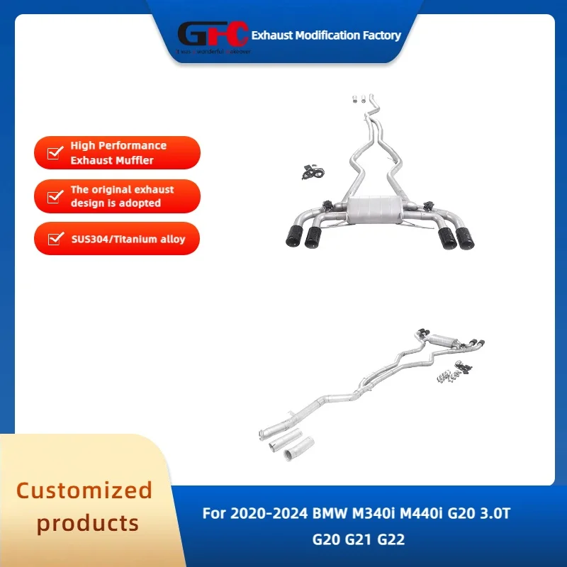 

GFC 304 Stainless Steel CatBack High-Performance Electronic Valve Exhaust System for 2020-2024 BMW M340i M440i G20 3.0T G20 G21