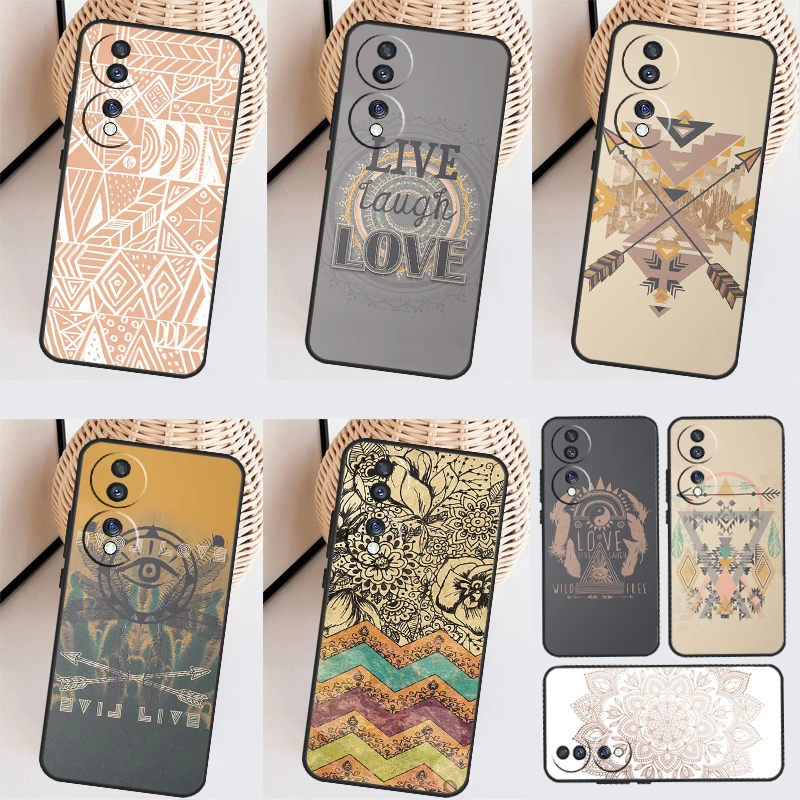 Boho Gypsy Bohemian For Honor Magic 5 Lite 90 70 50 10 Lite 8X 9X Case For Honor X8 X9 X7 X8a X9a X7a X6a Cover