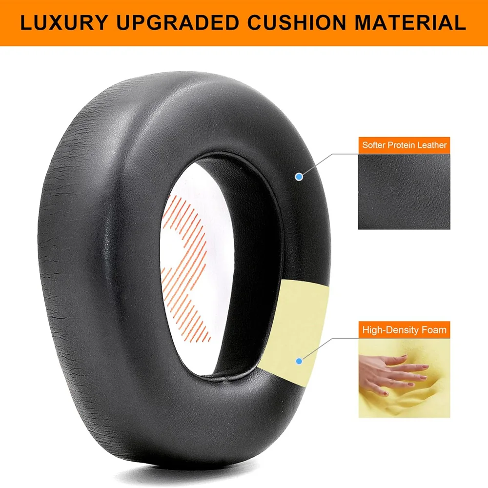 Bantalan Earphone untuk JBL Quantum Q800 Q600 Bantalan Telinga Pengganti Kebisingan Headphone Penutup Telinga Penutup Memori Jaring Protein Spons