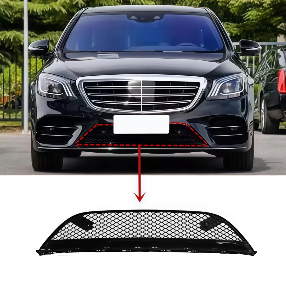 Voorbumperrooster chromen strip A2228857700 A2228857600 A2228857800 voor Mercedes Benz S-Klasse W222 S450 2018-2020 4MATIC
