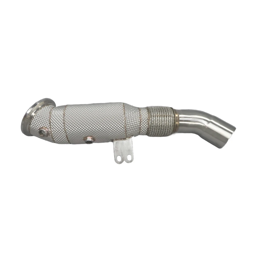 440i 3.0T Three Way Catalytic Converter Downpipe Heat Shield Exhaust 304 Stainless Steel for  F30 F32 B58 New Condition