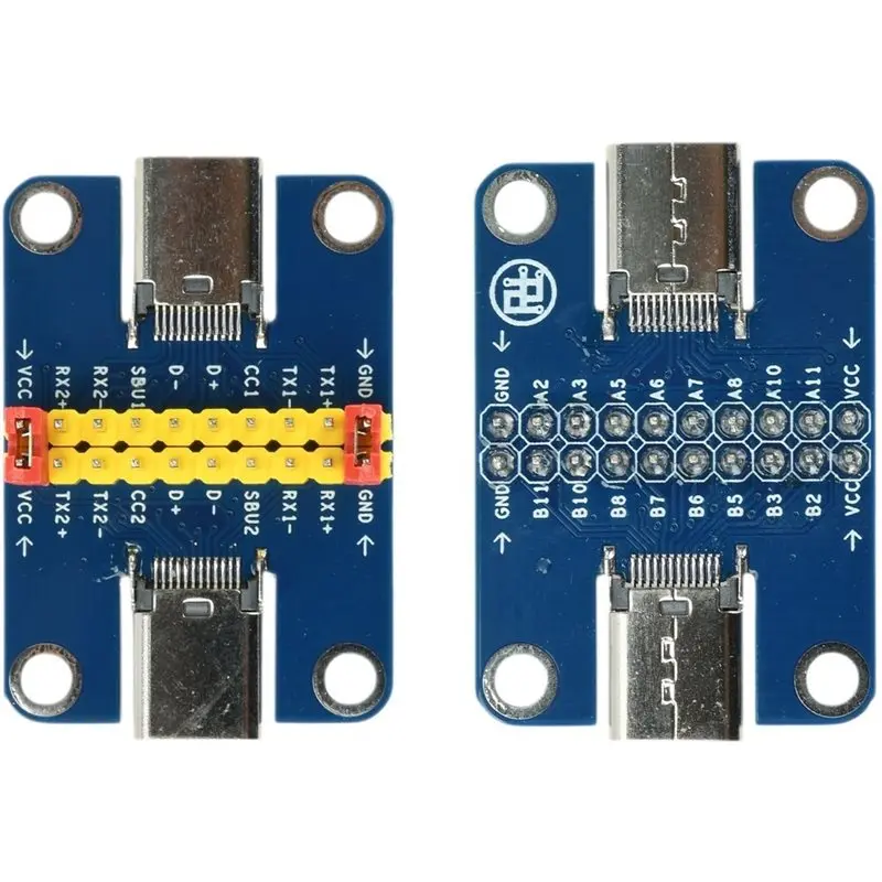 DTA5 Type C Test Board USB 3.1 Reversible Adapter M to F 2.54mm Pin Header Data Cable Detection Test Head for Hardware Debugging