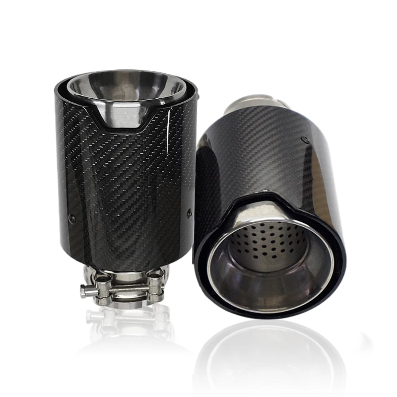 

Glossy Black Rear Tail Exhaust Pipe for Car Universal Muffler Tips Factory Export Carbon Fiber Carbon Fiber +stainless Steel