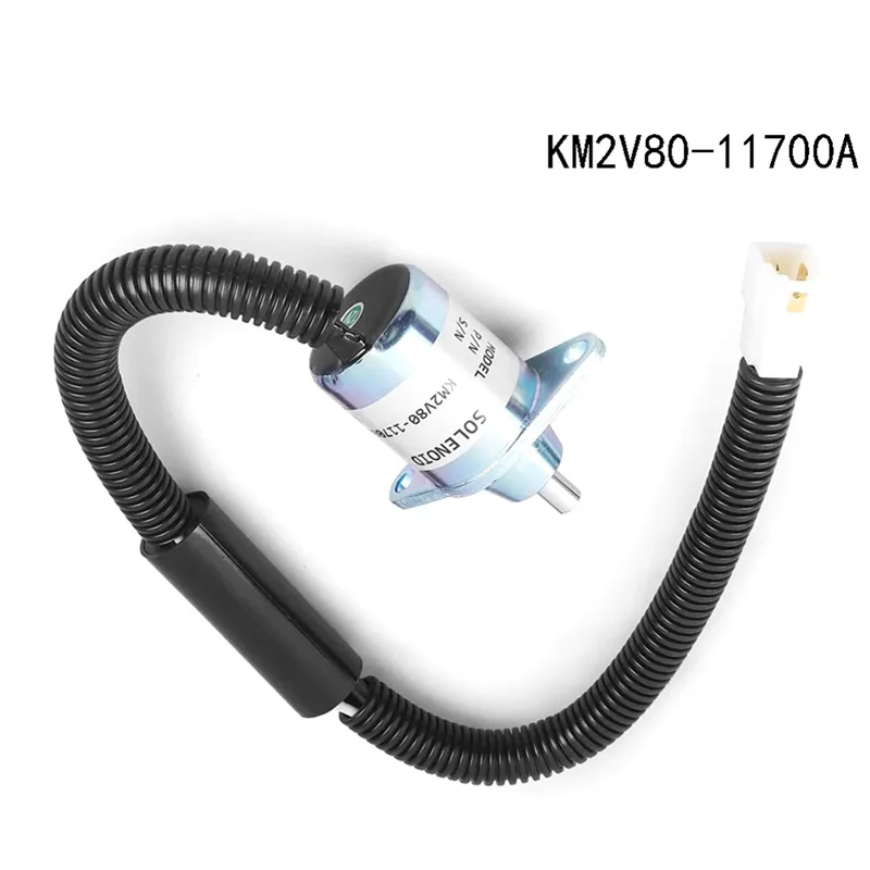 A04E-KM2V80-11700A 12V Fuel Shut Off Solenoid Valve For Diesels Engine Generator Oil Stop Solenoid Valve