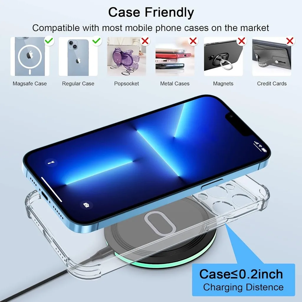 Wireless Charger Samsung Fast Charging Pad for Samsung Galaxy S25 Ultra/S24 FE/S23 Ultra/S22/S21/Z Flip 6 5 15W view 5