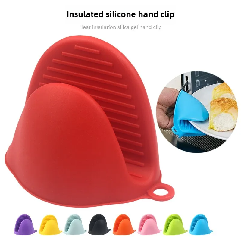 1 pack Oven Mitts Silicone Heat Resistant Pinch Mitts Anti Scalding Non Slip Gloves Clips Pot Holder Cooking Baking Oven Mitts