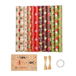 12er Pack Geschenk papier blätter, für Weihnachts geburtstags feier Geschenk papier Set Geschenk papier