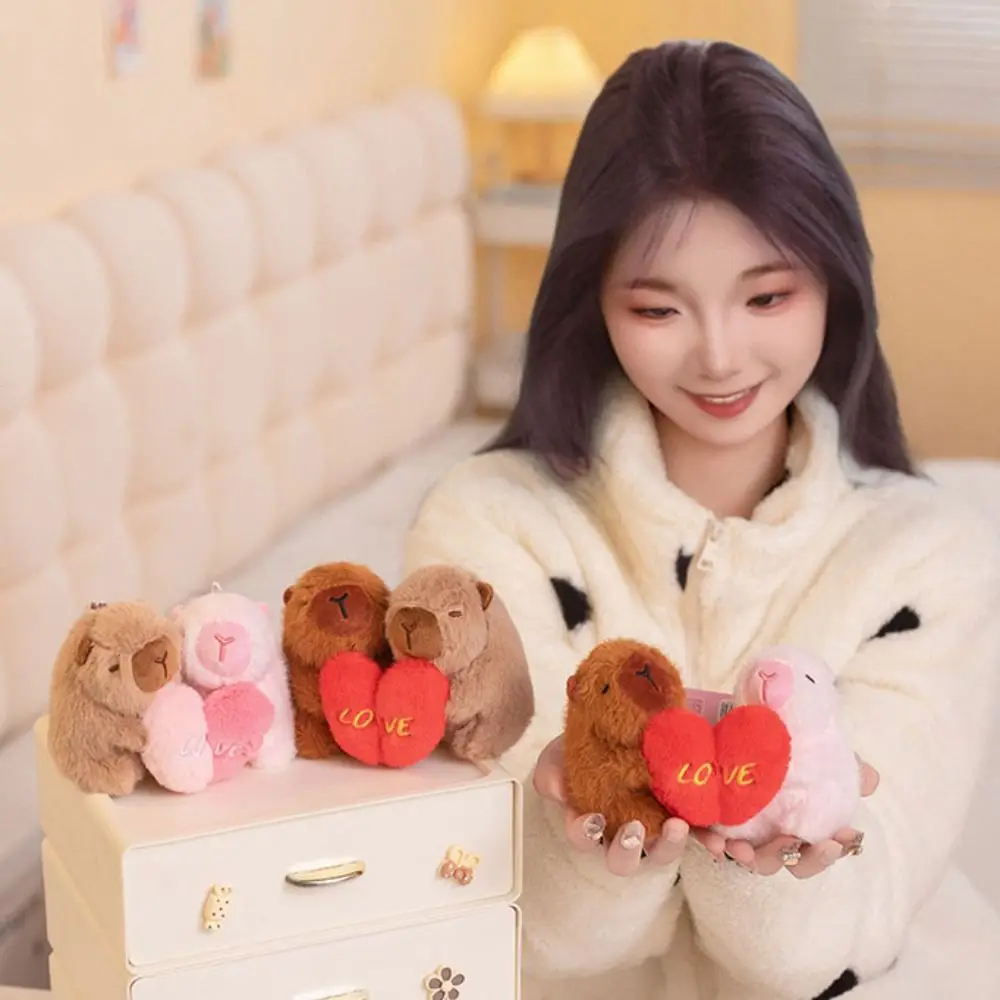 

Bag Decoration Magnetic Capybara Keychain Animal Cartoon Couple Keychains Kawaii Sweet Capybara Hanging Accessory