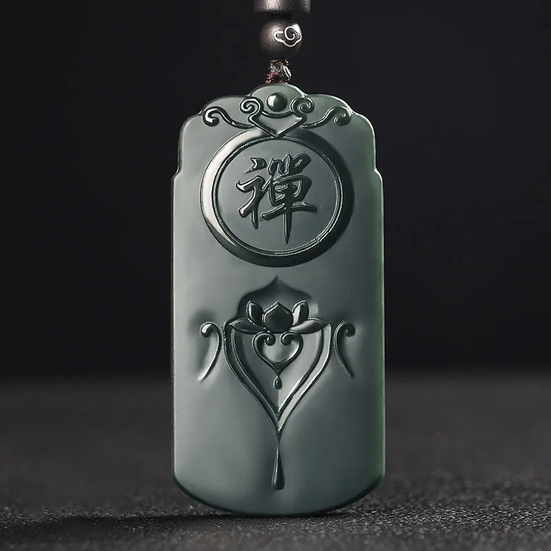 New Style Jade Tara Guanyin Xinjiang Sapphire Pendant Jewelry for Men and Women