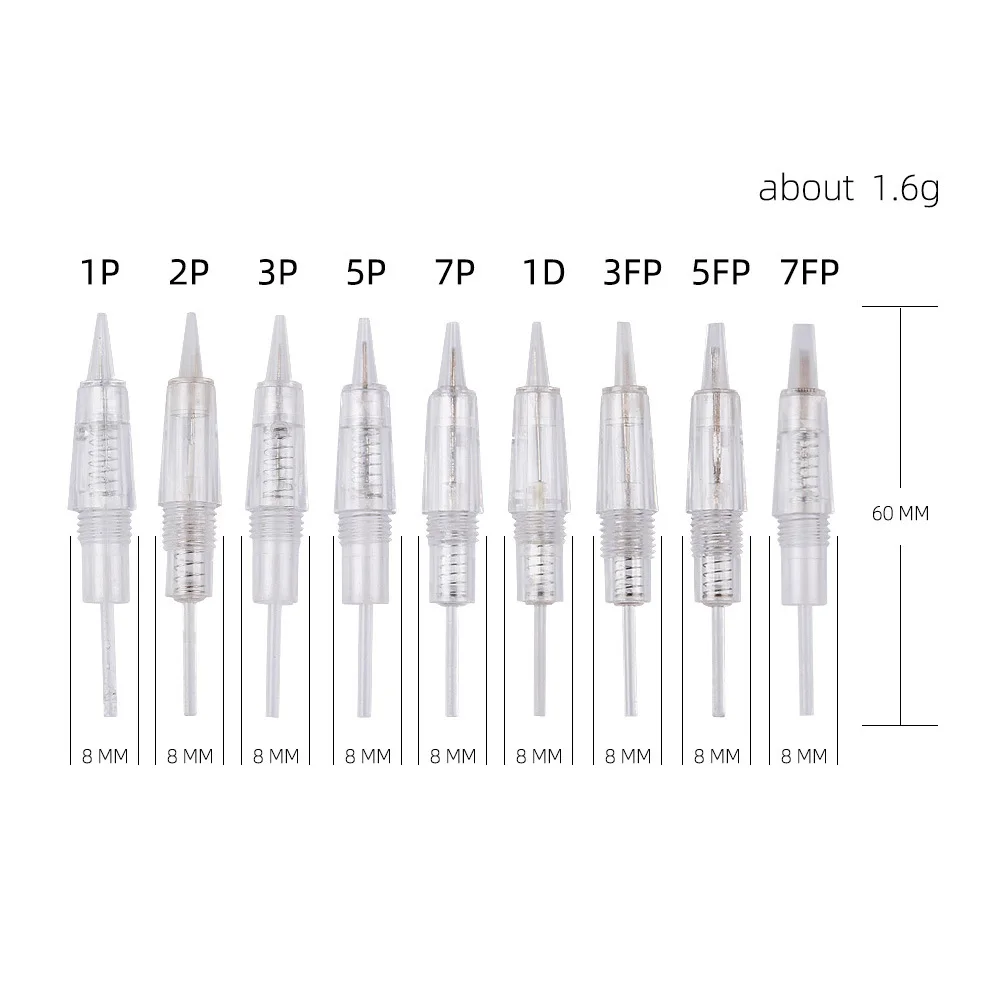 10/30/50/100pcs Screw PMU Cartridge Needles For Permanent Makeup Eyebrow Lips Tattoo Beauty