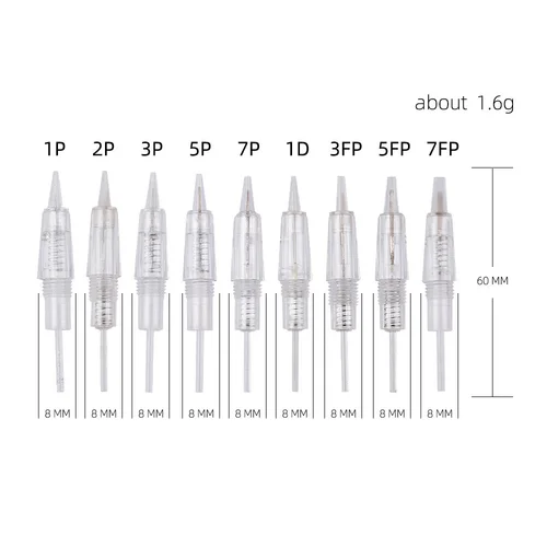 Imagen 2 del producto 10/30/50/100 Uds. Agujas de cartucho PMU de tornillo para maquillaje permanente cejas labios tatuaje belleza