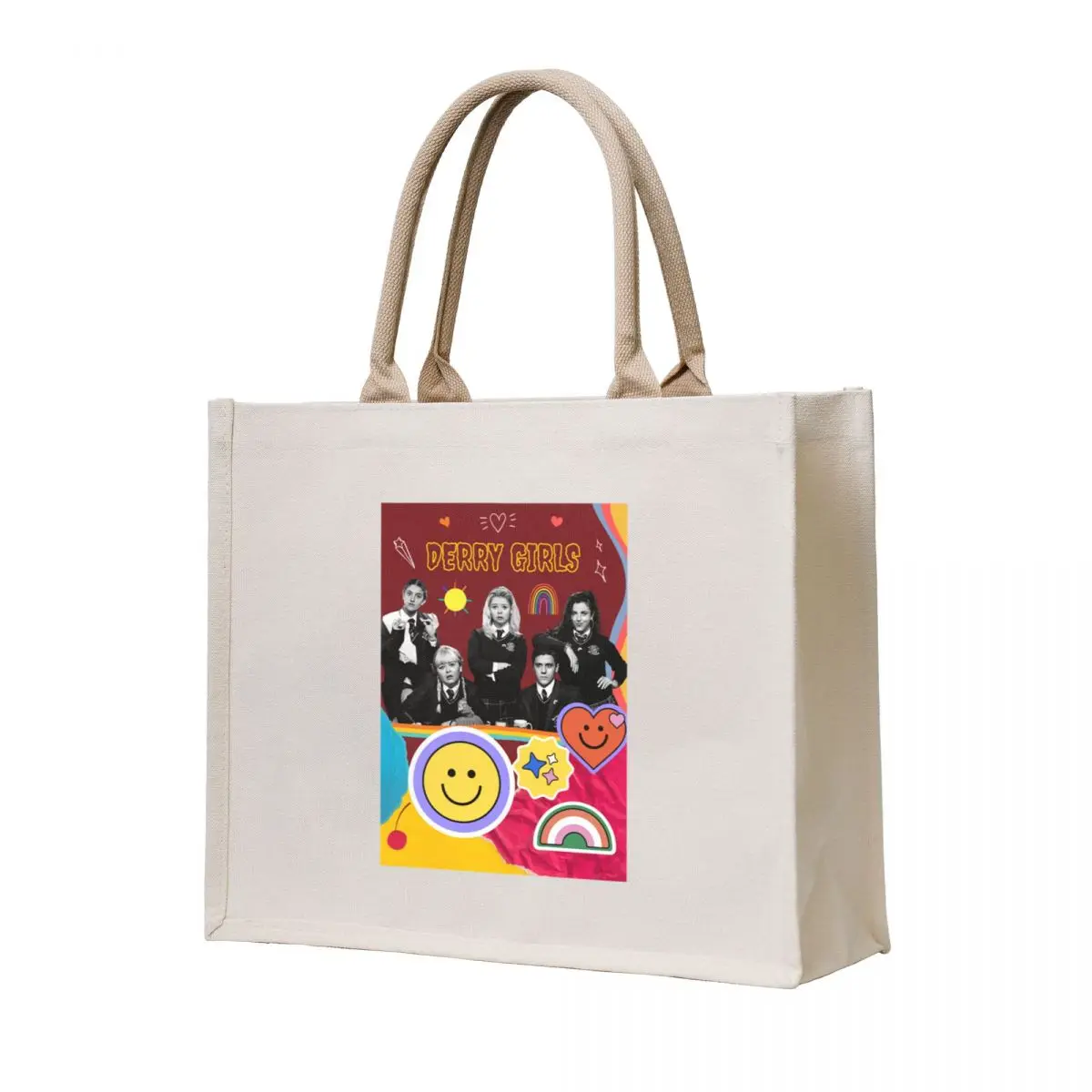 

Mens Funny Purple Derry Girls Cool Graphic Gift Tote Bag shopping cart bags Fabric bag eco bag folding