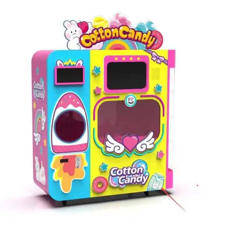 Luxury Banknote Steel New Professional Automatic Cotton Candy Vending Machine