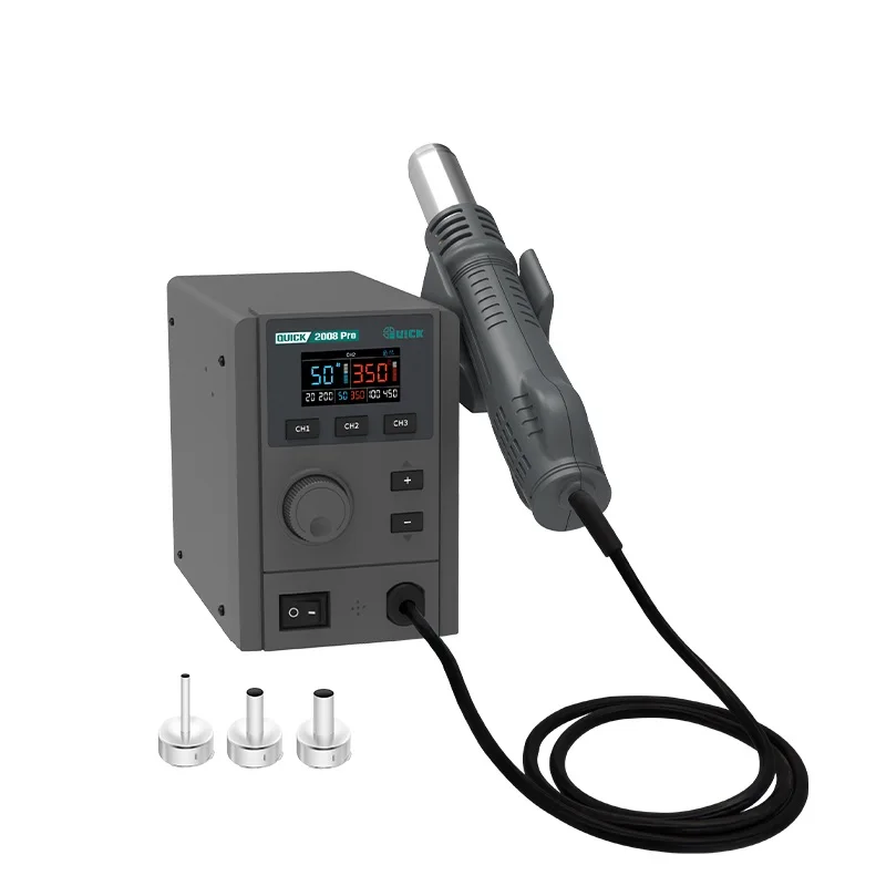 QUICK 2008 Pro 220V/110V Smart Hot Air Desoldering Station BGA SMD Rework Station for Mobile Phone Motherboard PCB Repair