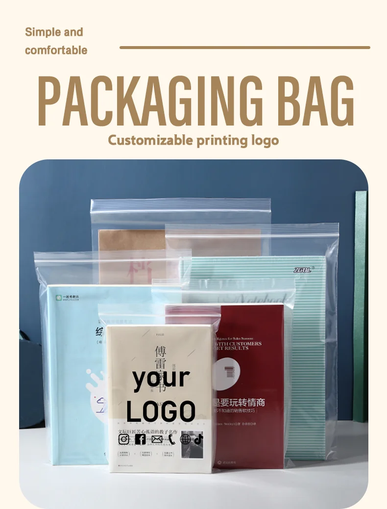 100 Ziplock-Beutel, Schutzbeutel für Bücher und Comic-Bücher, staubdichte Versiegelte Beutel, transparente Verpackungsbeutel, anpassbares Logo – Detail 1