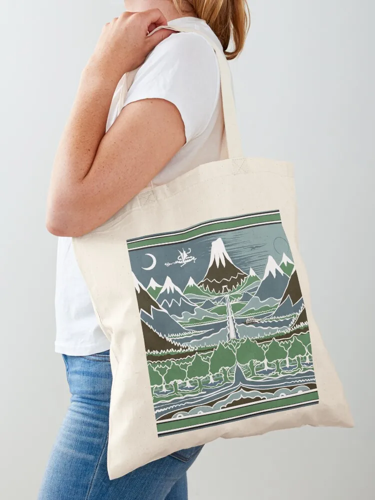 

Forest mountain path in the style of J.R.R.Tolkien Tote Bag custom bags Women's shopper bag shopper bags eco bag folding