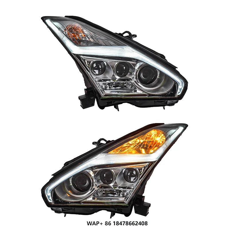 

YU GUANG для GTR R35 светодиодные фары DRL 2007-2022 автозапчасти передние линзы проекторы 6000k новое состояние фара премиум-класса