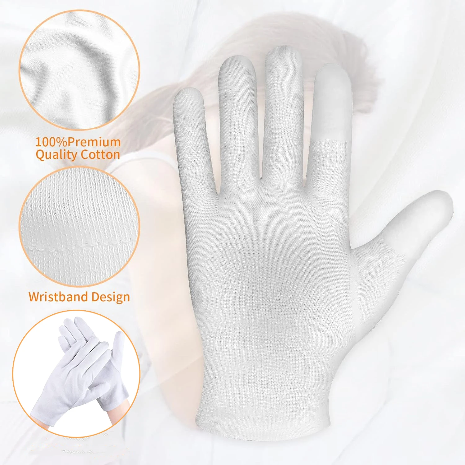 2 Pairs Moisturizing Gloves&Socks for Overnight Bedtime Heal Eczema Sleeping Lotion Hand Spa Treatment,Repair Cracked Dry Skin
