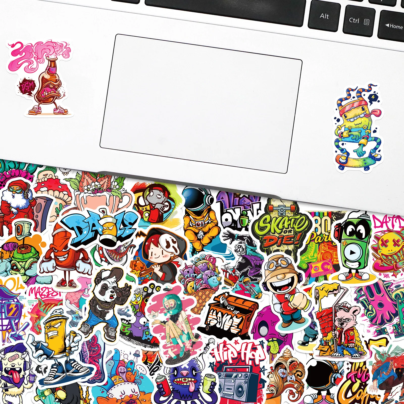 50Pcs Funny Street Art Cartoon Stickers Decals for Skateboard Scrapbook Car Laptop Luggage Phone Graffiti Sticker Kid Toys