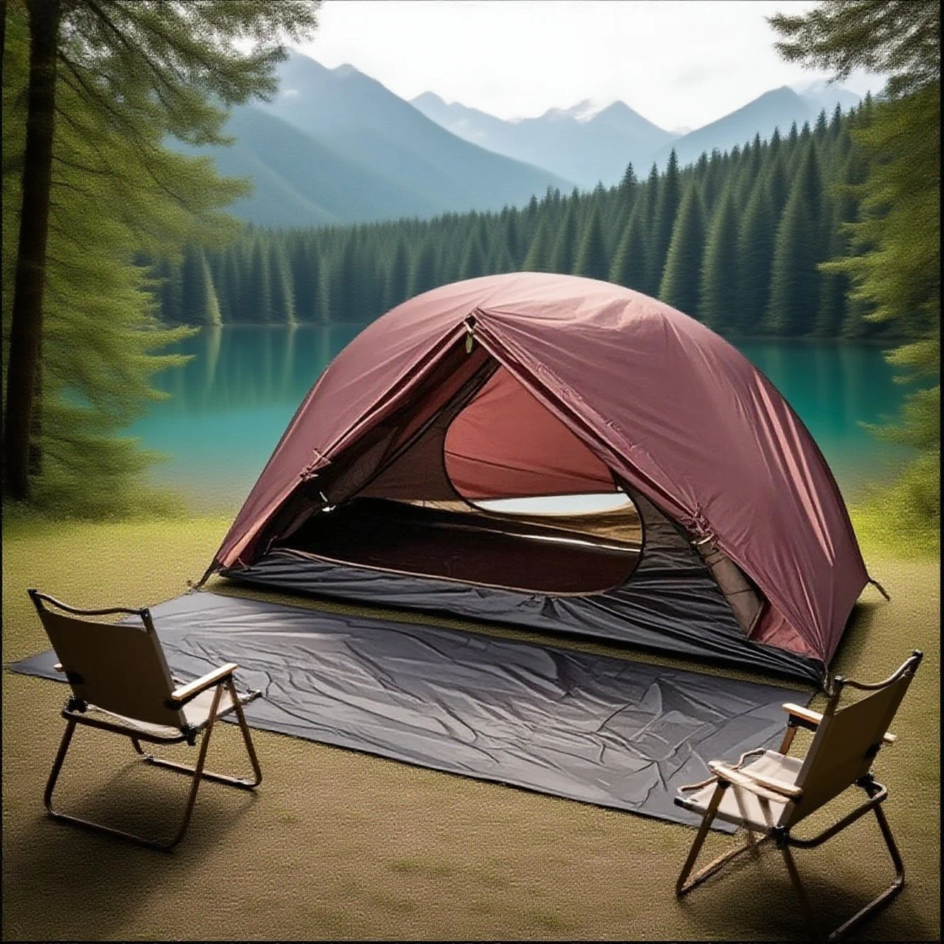 

Ultralight 1-Person Waterproof Trekking Tent - Double-Layer Mesh Design, All-Aluminum Poles, Quick-Pitch Setup