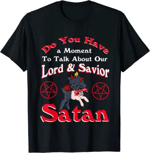  S4tan Pentagram Funny S4tanc Cute Baphomet Goat Design T-Shirt S-5xl