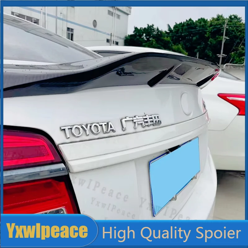 

R Style Real Carbon Fiber / FRP Black Rear Trunk Lip Spoiler For Toyota Vios Yaris 2014 2015 2016 2017 2018