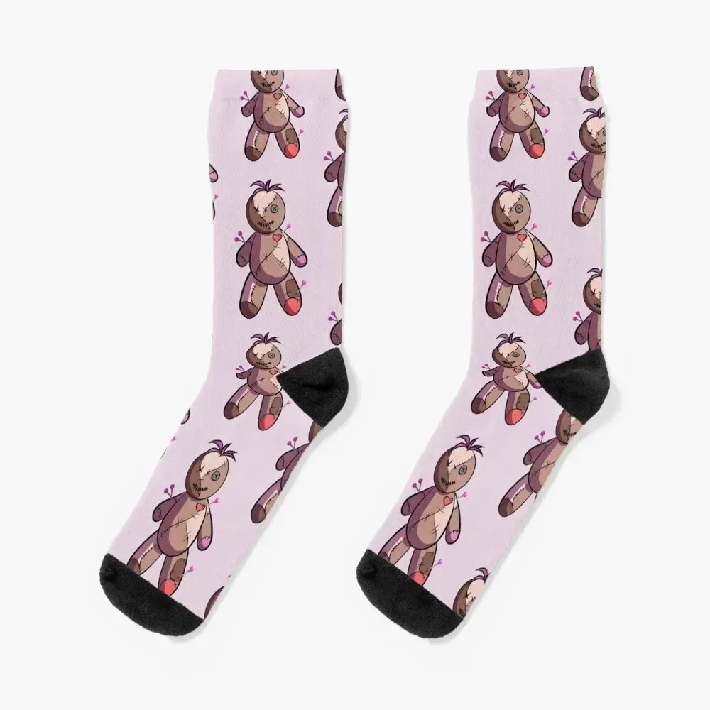 Cute Voodoo Doll Socks cartoon heated golf Socks For Man Women's